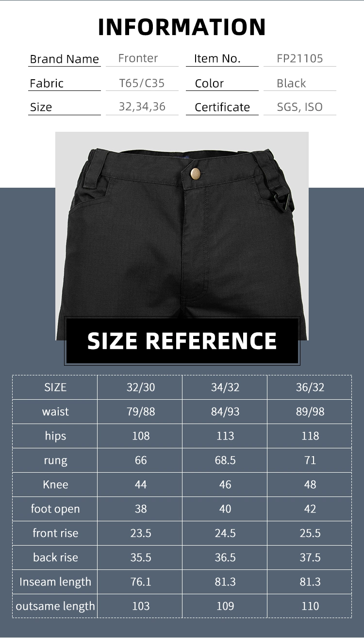 Men′s and Women′s Sports Trousers Outdoor Tactical Pants Waterproof and Wear-Resistant
