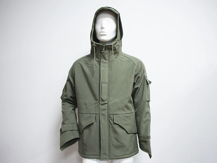 Men′ S Softshell Outdoor Tactical Jacket Camouflage Waterproof Combat Jacket Hidden Hoody Coat Windbreaker