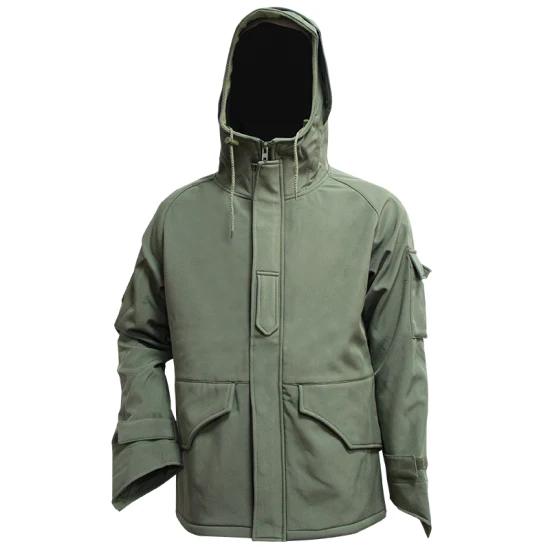 남자' S Softshell 야외 전술 재킷 위장 방수 전투 재킷 숨겨진 Hoody 코트 윈드 브레이커