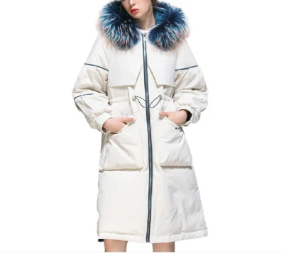 백색 2023년 숙녀 겨울 까마귀 아래로 재킷은 긴 여자의 아래로 재킷을 입힙니다